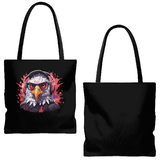 eagle animal art I cool cute eagle Tote Bags (AOP)