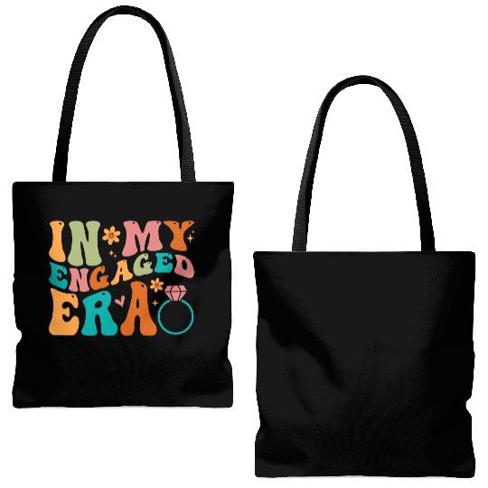 In My Engaged Era Fiance Engagement Future Bride M Tote Bags (AOP)