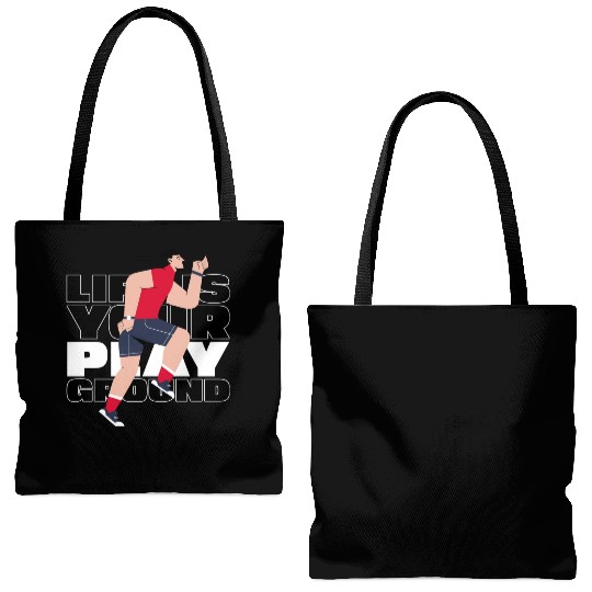 Life is Your Playground Parkour Tote Bags (AOP)