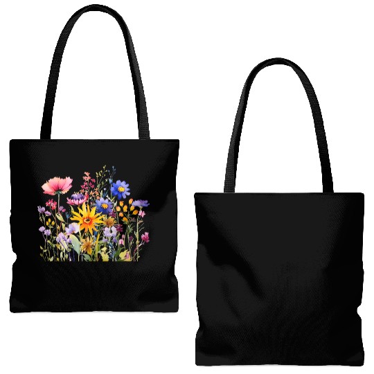 Wildflower Blooming Floral Tote Bags (AOP)