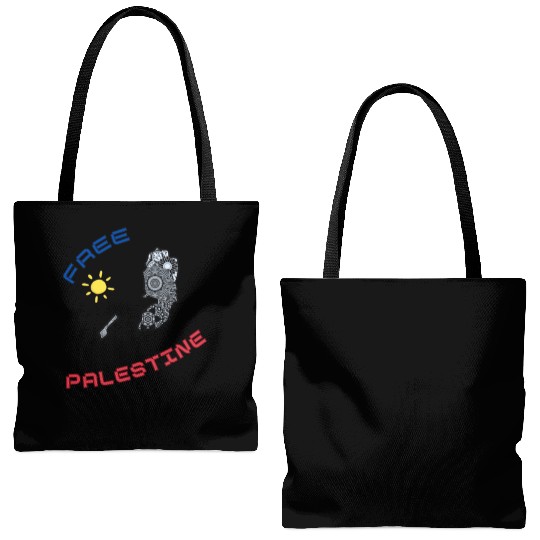 FREE PALESTINE, FREE GAZA PALESTINE. Tote Bags (AOP)