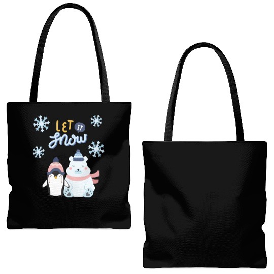 Let It Snow Tote Bags (AOP)