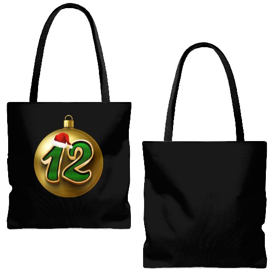 12 Dozen Christmas Balls Decorations - NR Twelve Tote Bags (AOP)