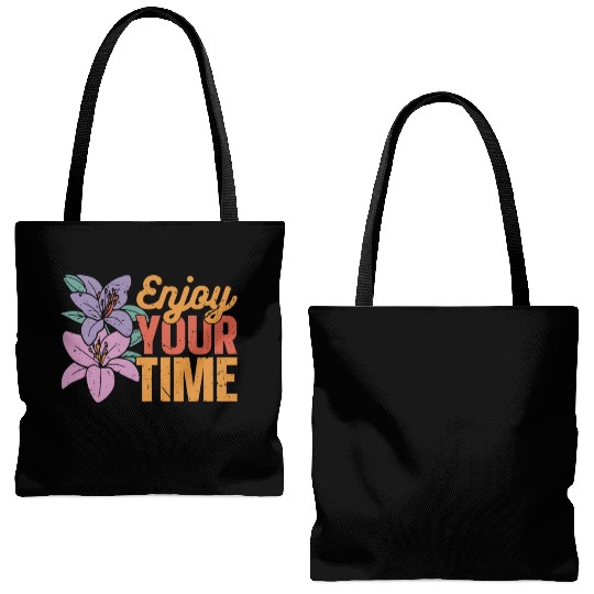 Orchids Enjoy Your Time Orchid Flower Gardening Tote Bags (AOP)
