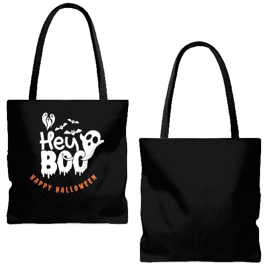 Halloween Hey Boo Tote Bags (AOP)