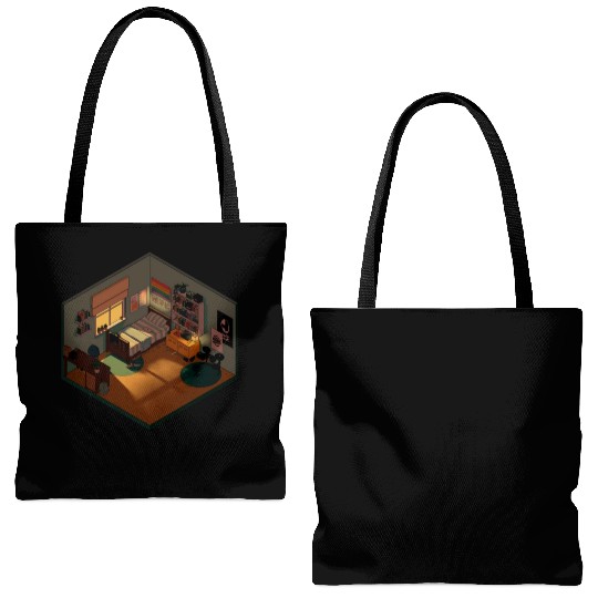 Heartstopper isometric bedroom Tote Bags (AOP)