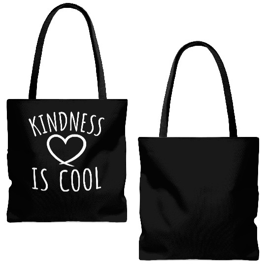 Kindness Is Cool Be A Nice Human Love Motivation Tote Bags (AOP)