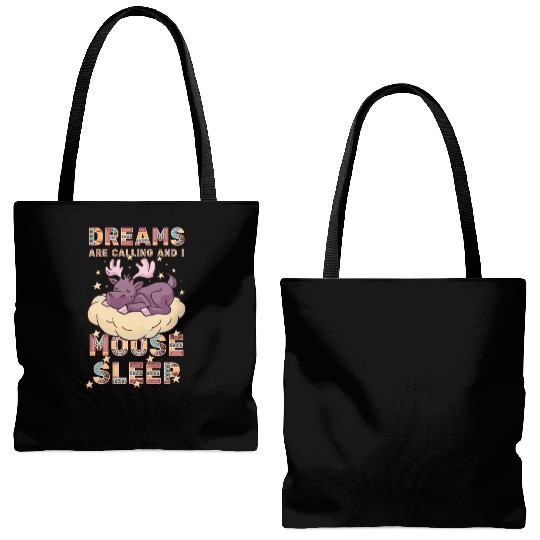 Dreams Are Calling Youth Cute Moose Tote Bags (AOP)