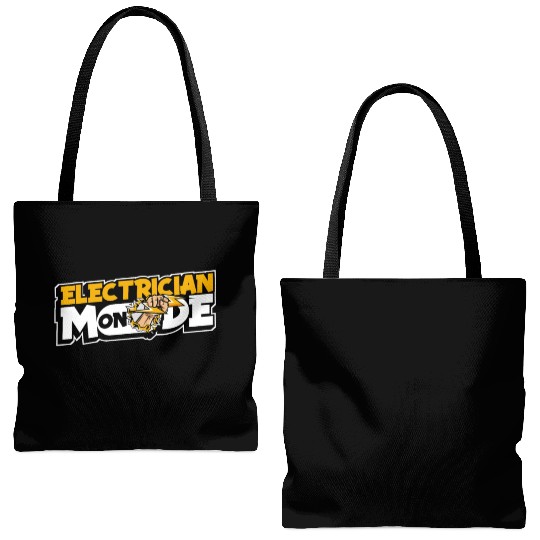 Electrician Mode On Wiremen Powerline Technician Tote Bags (AOP)
