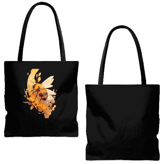 Chibi Honeybee in honey Tote Bags (AOP)