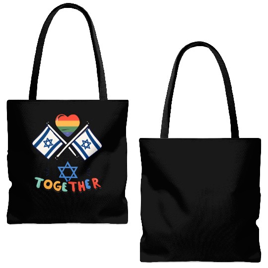 LGBTQ community STANDS WITH ISRAEL Tote Bags (AOP)