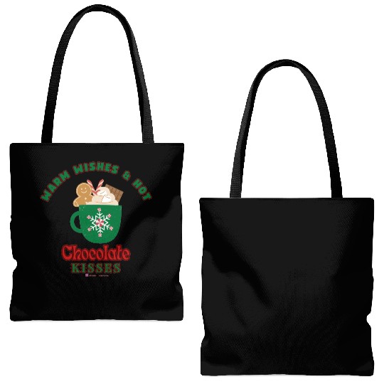 Warm Wishes & Hot Chocolate Kisses Greetings Tote Bags (AOP)