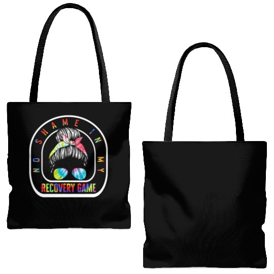 Sobriety Tote Bags (AOP), No Shame In My Recovery Game
