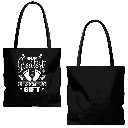Becoming Mom & Dad, our greatest christmas gift Tote Bags (AOP)