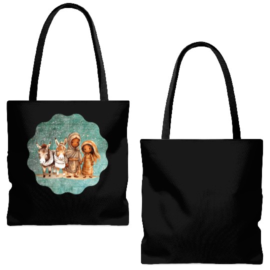 Christmas Nativity Scene Shepherds and Sheep Tote Bags (AOP)