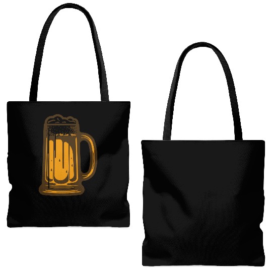 Cold Beer Mug Tote Bags (AOP)