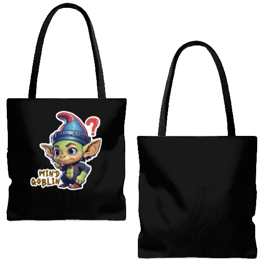 Funny Green Goblin Monster - Mind Goblin Deez Nuts Tote Bags (AOP)