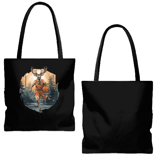 Basketball player deer Tote Bags (AOP)
