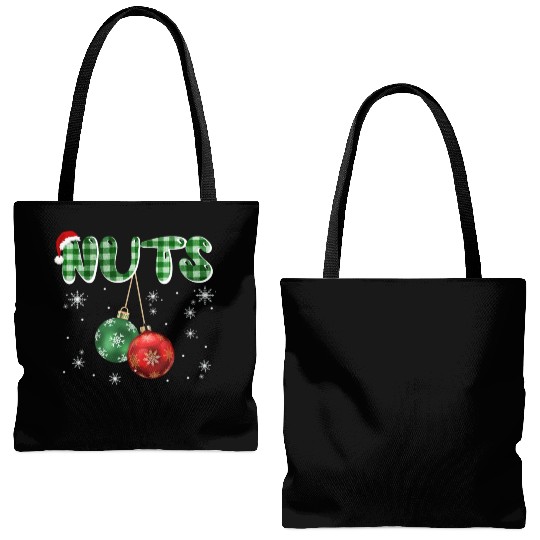 Chest Nuts Christmas Funny Couple Matching Tote Bags (AOP)