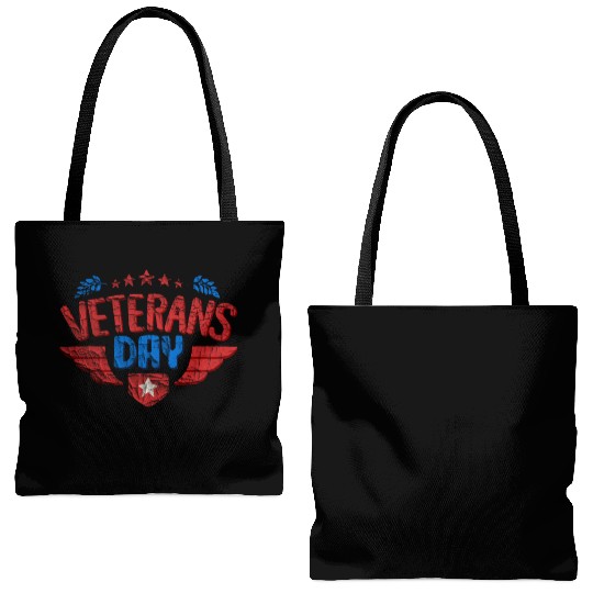 Happy Veteran Day Tote Bags (AOP) US Army Veteran