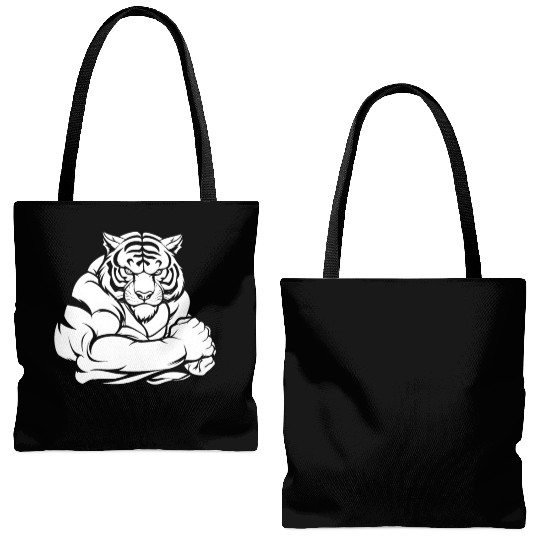 Workout Gym Tiger Tote Bags (AOP)