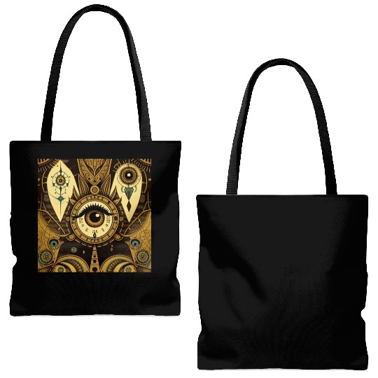 Abstract New Age 1920s Steampunk Design Tote Bags (AOP)