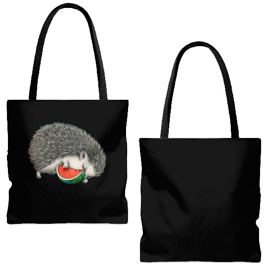 Hedgehog Sleeping With Watermelon Tote Bags (AOP)