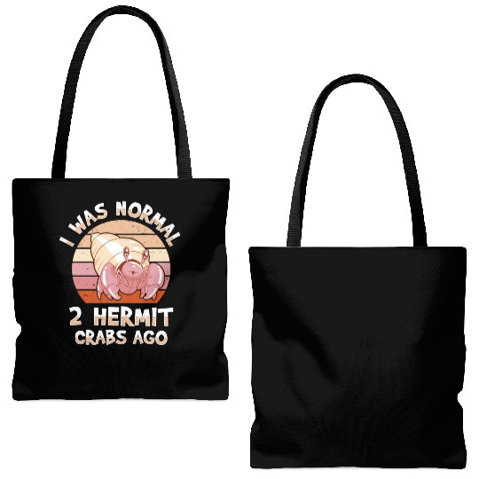 Sea Creature Seafood Shells Hermit Crab Lover Tote Bags (AOP)