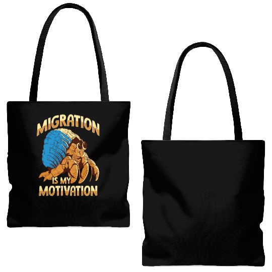 Sea Creature Seafood Shells Hermit Crab Lover Tote Bags (AOP)