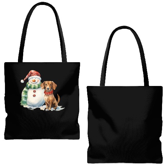 Dachshund Through The Snow Tote Bags (AOP)