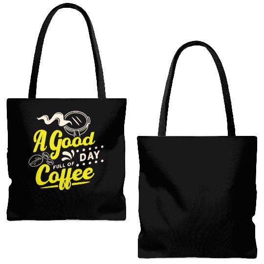 Vibrant Coffee Enthusiasm Design Tote Bags (AOP)
