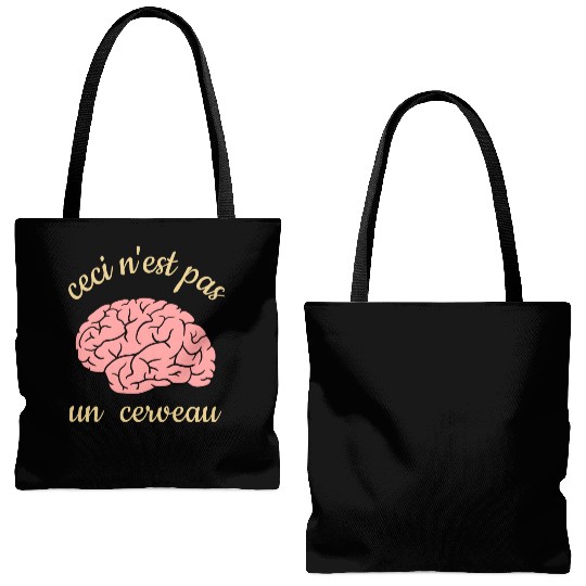 Ceci Nest Pas Un Cerveau Art Teacher Brain Tote Bags (AOP)
