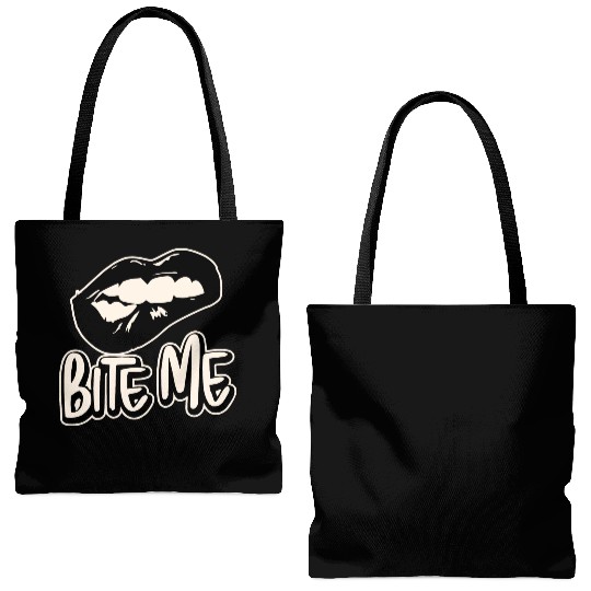 Bite Me ©WhiteTigerLLC.Com LIKE US ON FACEBOOK Tote Bags (AOP)