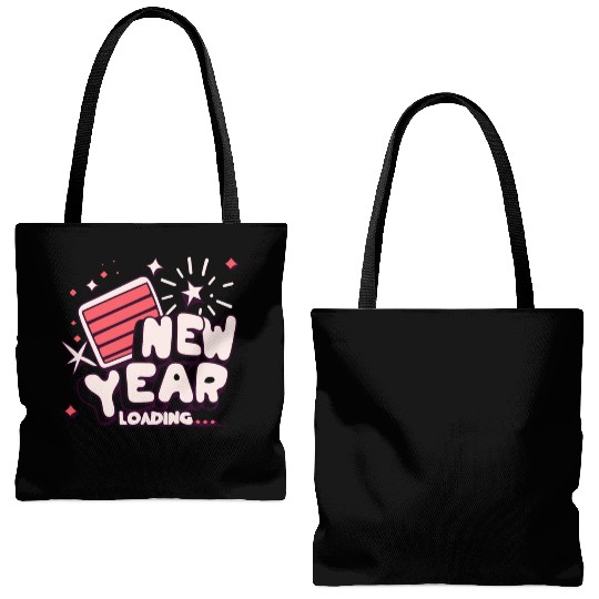 NYE New Year Loading Cheers To Festive New Year's Tote Bags (AOP)