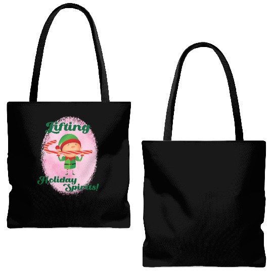 Muscle Elf -Christmas Spirit Workout Tote Bags (AOP)
