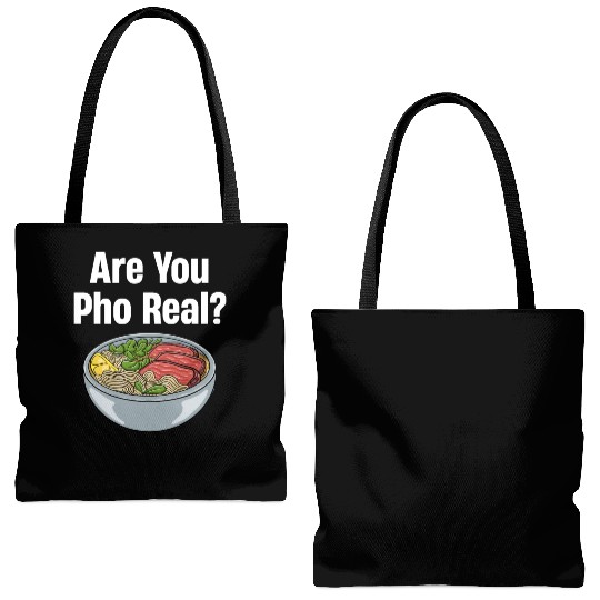 Are You Pho Real? Vietnamese Food Puns Restaurant Tote Bags (AOP)