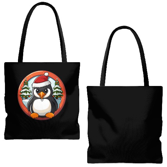 Penguin Christmas Tote Bags (AOP)