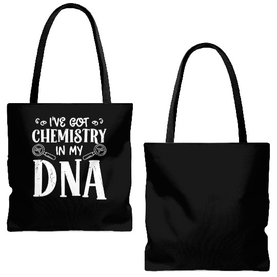 Chemistry in my dna chemist science chemical lab Tote Bags (AOP)