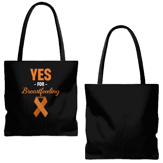 Yes For Breastfeeding Awareness Support Lactation Tote Bags (AOP)