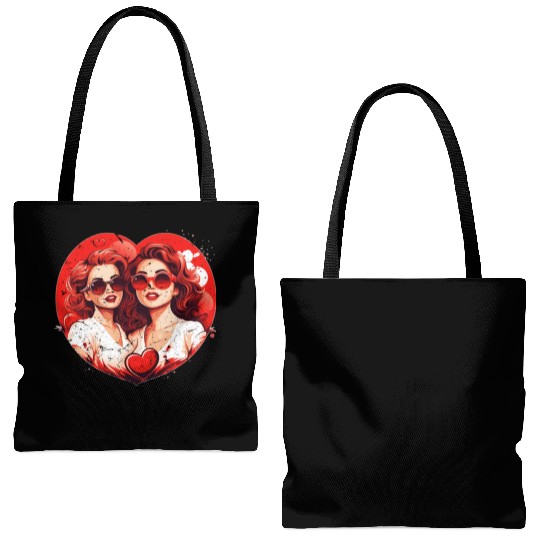 Valentines Day Outfit For Her And Her in love Tote Bags (AOP)