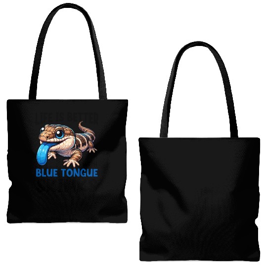 Lizard Collector Reptile Lover Blue Tongue Skink Tote Bags (AOP)