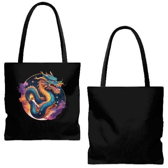 traditional Chinese dragon Tote Bags (AOP)