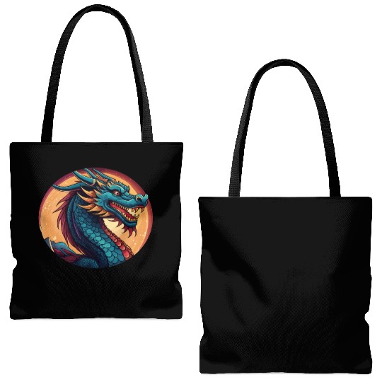 traditional Chinese dragon Tote Bags (AOP)