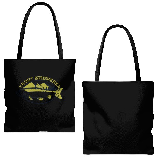 Trout Whisperer Boat Ice Fisherman Deep Sea Fly Tote Bags (AOP)