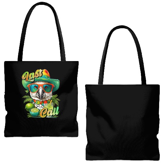 Last call Cocktails Bartender Parties Parrot Tote Bags (AOP)