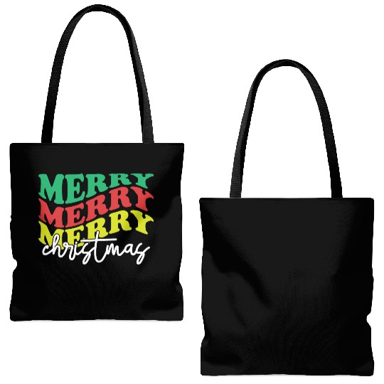 Merry merry merry Christmas, Xmas Design Tote Bags (AOP)