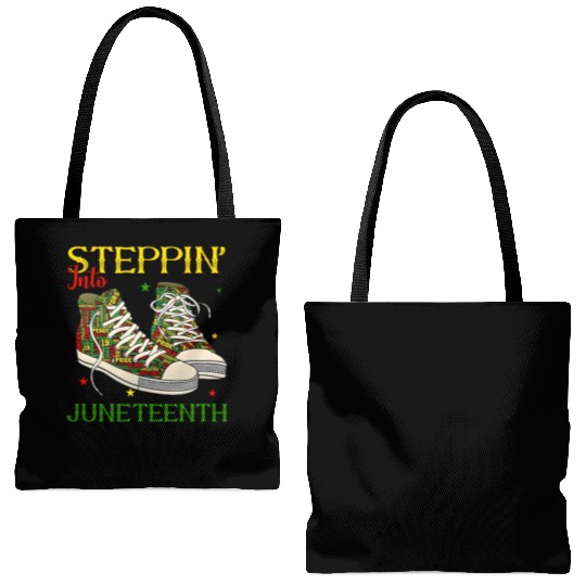 Step' Into Junenth Like My Ancestors Black Youth S Tote Bags (AOP)