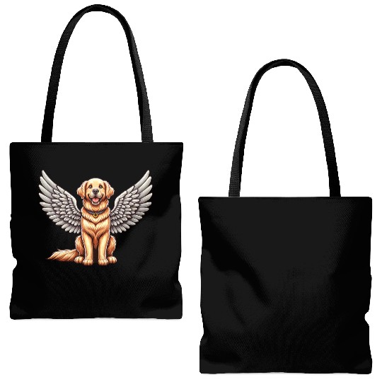 Golden Retriever Angel - Gentle Dog with Wings Tote Bags (AOP)