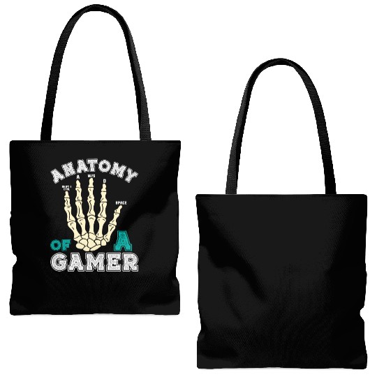 Anatomy of a Gamer Gaming Hand Video Game Tote Bags (AOP)