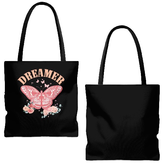 Butterfly Magic in Winter Tote Bags (AOP)